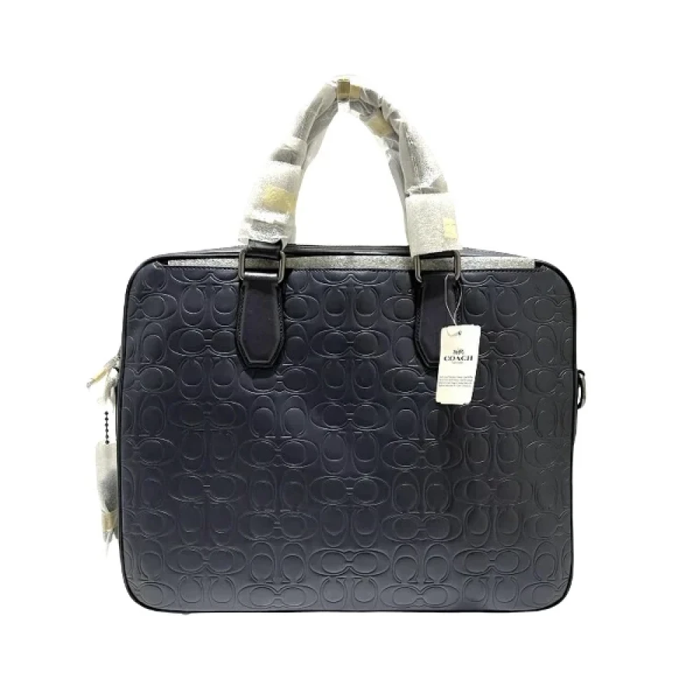 Coach Pre-owned Leather handbags Blue Heren