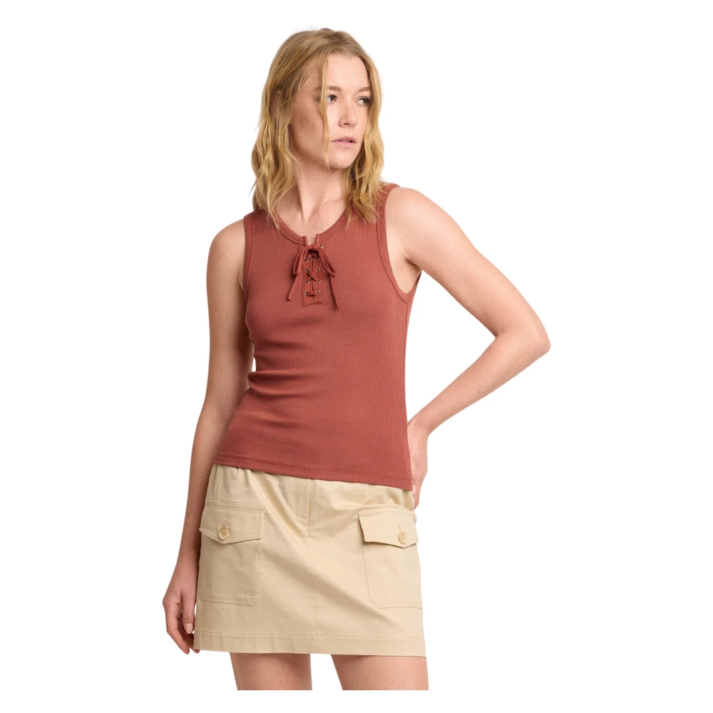 Kocca Orange Top A Costine - Female - Sleeveless Tops - Xs - Tops