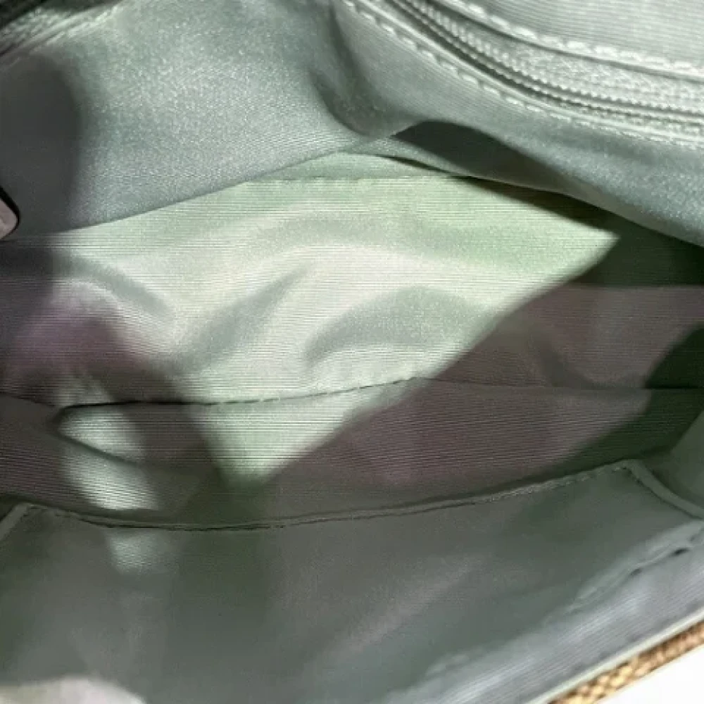 Coach Pre-owned Coated canvas shoulder-bags Green Dames