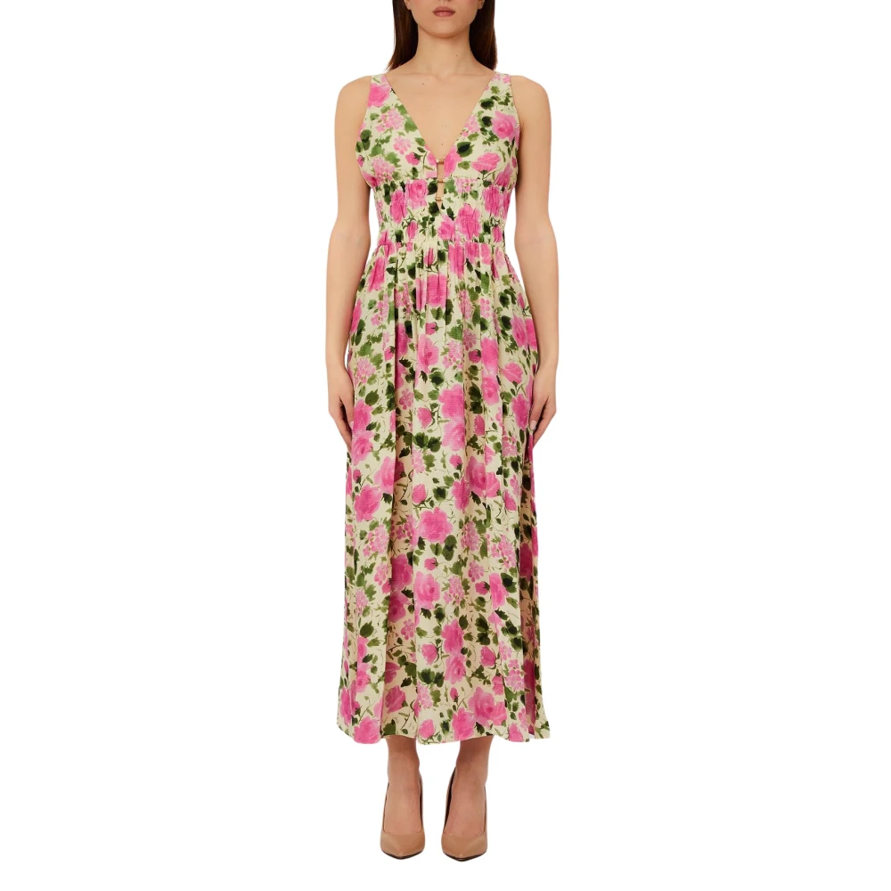 Liu Jo Vrouw Multicolor Kleedjes Dames, Veelkleurig, S, Wa 6405T434a Midi Jurk