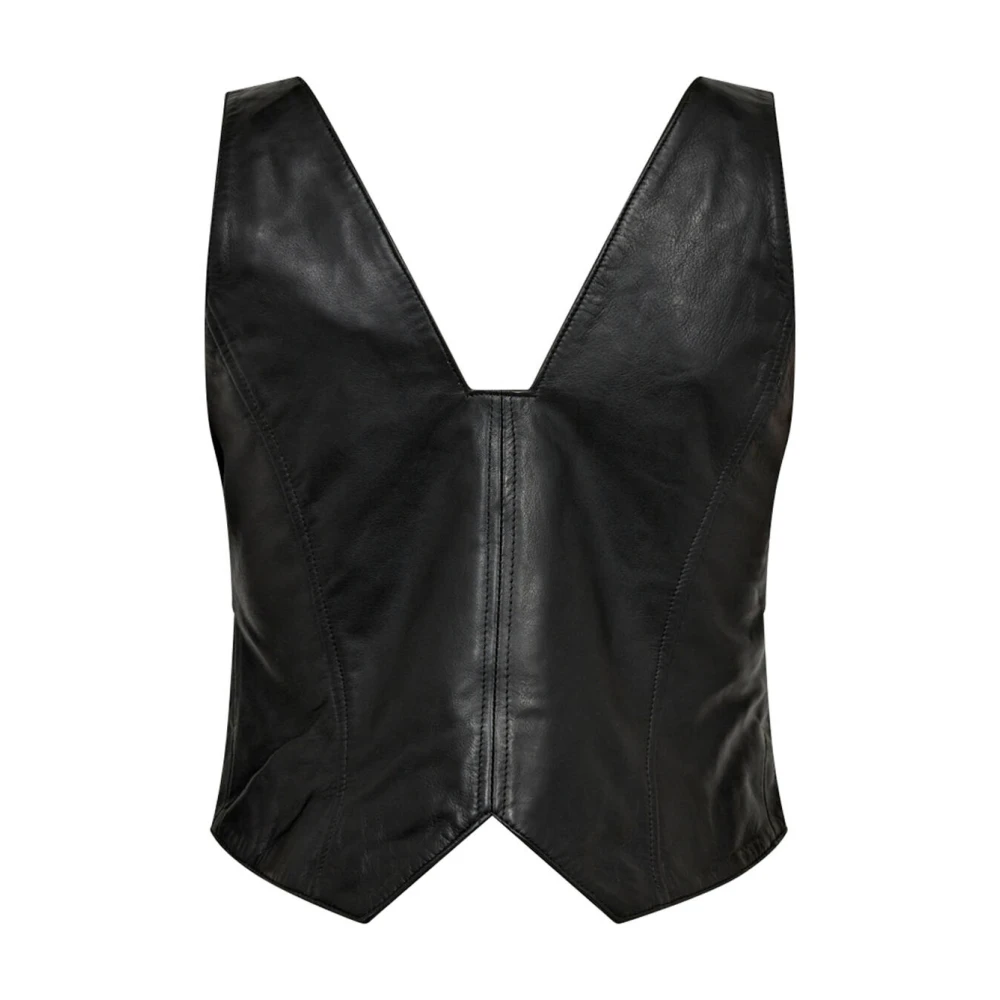 Co'Couture PhoebeCC Leren Ritsvest Black Dames