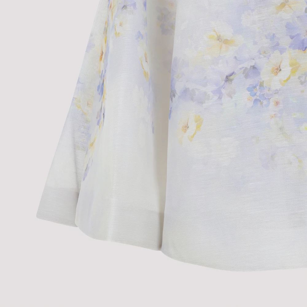 Zimmermann Bloemen Twist Front Midi Jurk Multicolor Dames