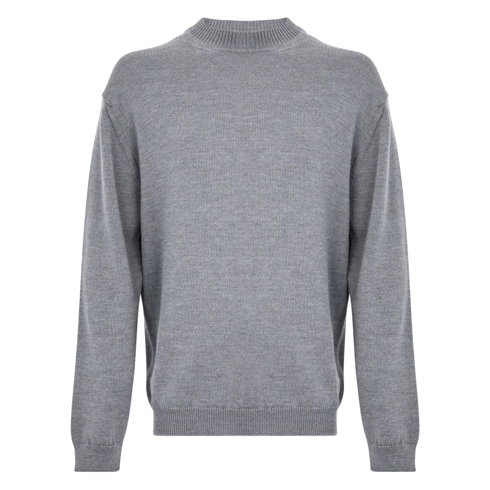 Daniele Fiesoli Grijze Merino Cashmere Sweater Aw24 Gray Heren