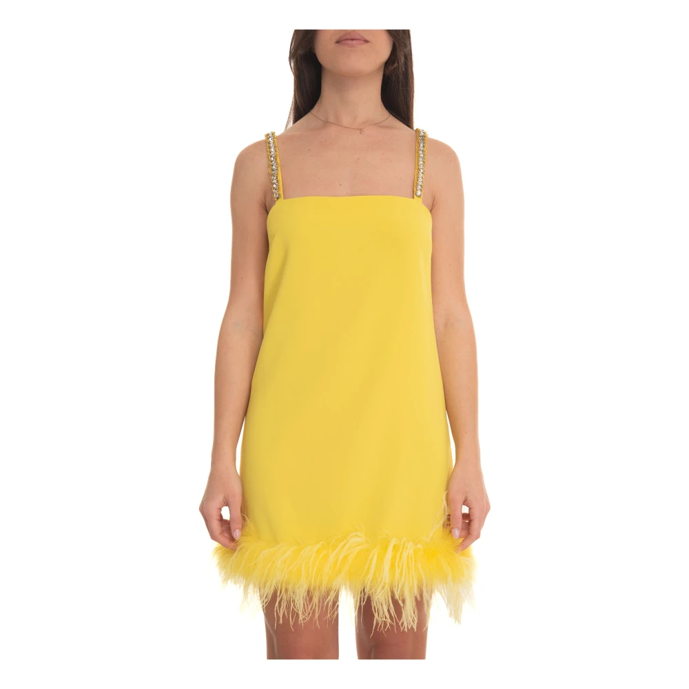 pinko Trebbiano mini dress Yellow Dames