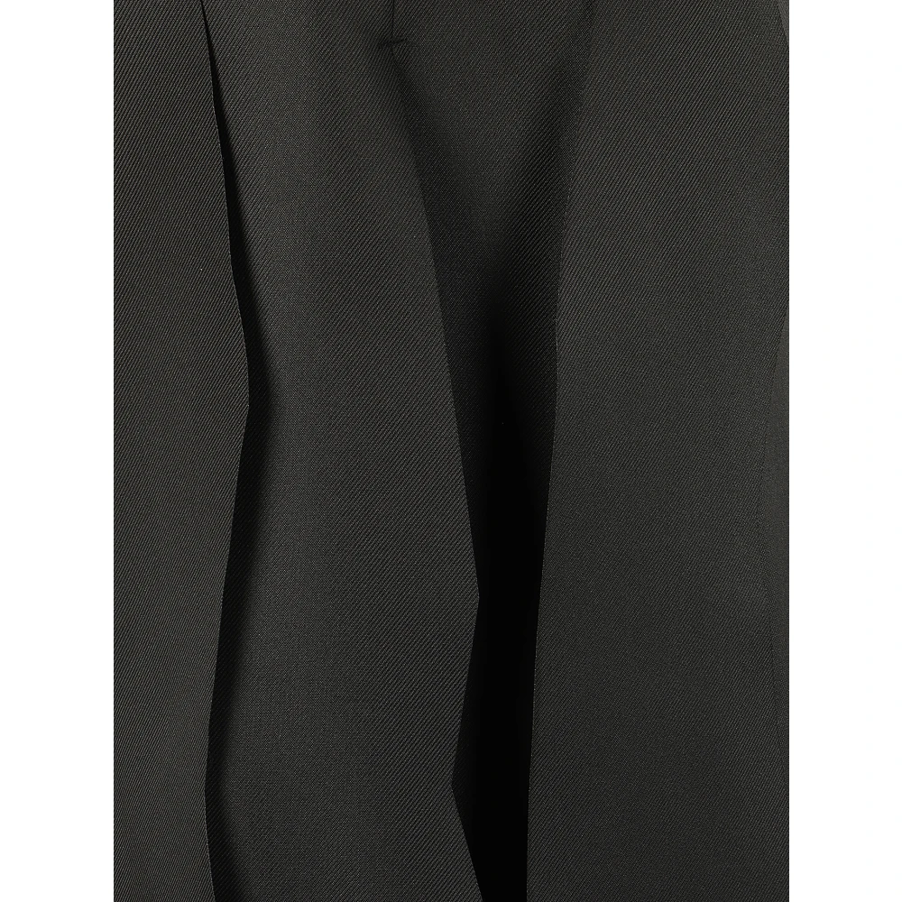 Comme des Garçons Zwarte Ruwe Stof Gepaneelde Midi Rok Black Dames