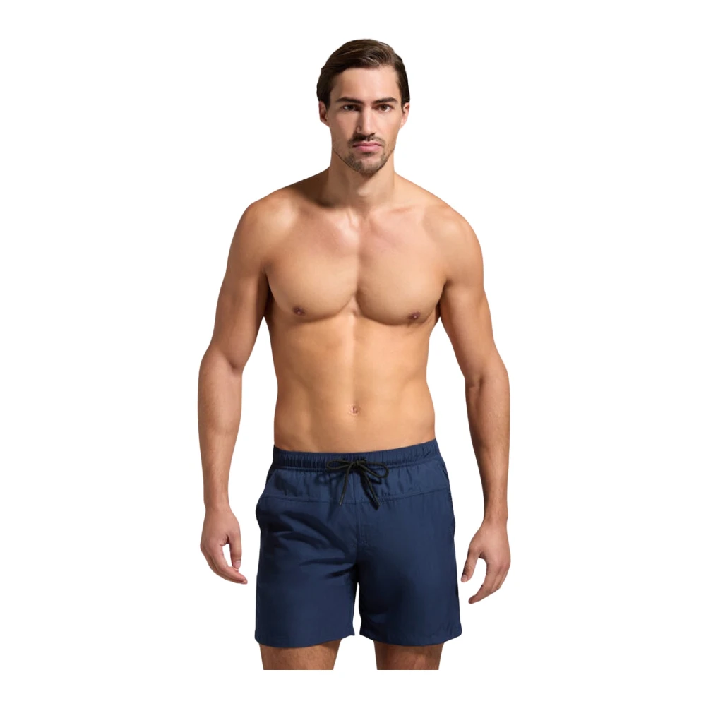 Bikkembergs Blå Logo Badshorts Blue, Herr