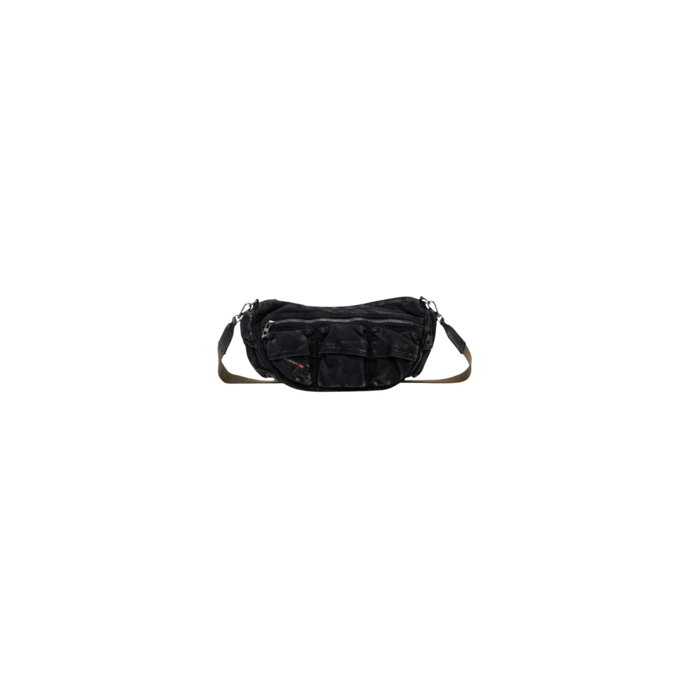 Diesel Men's Black Multi-Pocket Crossbody Bag - Urban Style