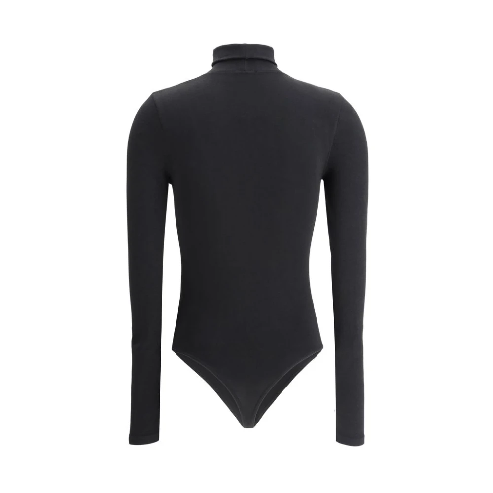 Wolford Colorado Bodysuit Lange Mouwen Hoge Hals Black Dames