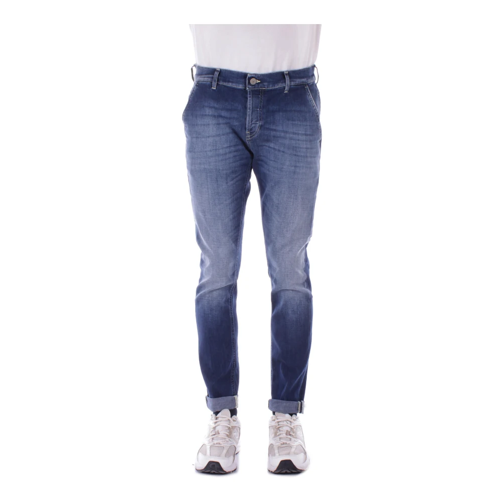 Dondup Denim Jeans met Logo Achterzak Blue Heren