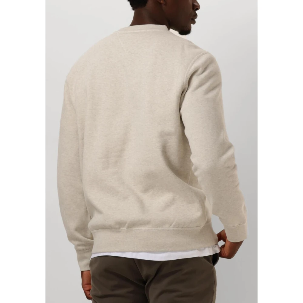 Tommy Hilfiger Beige Fleece Crewneck Sweater Beige Heren