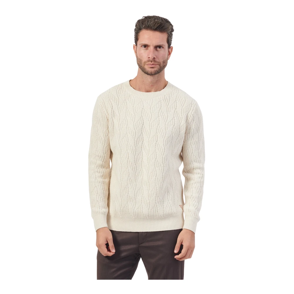 Guess Witte Trui met Kabelbreisel White Heren