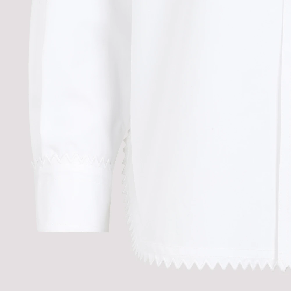 Bottega Veneta Witte Katoenen Overhemd White Dames