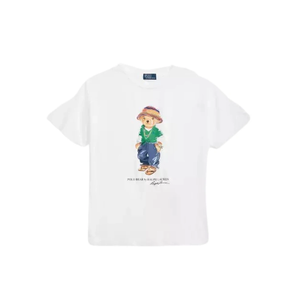 Ralph Lauren Katoenen T-shirt met teddybeer White Dames