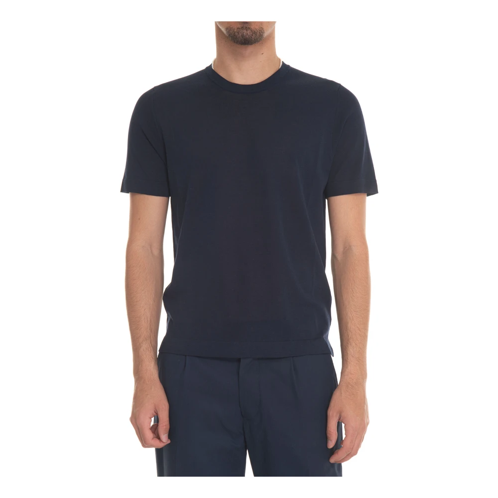 Hindustrie Crepe Jersey T-shirt Blue Heren