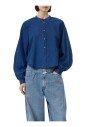 chemise-bleue-a-manches-larges