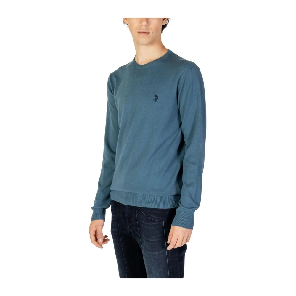 U.s. Polo Assn. Blauwe Cashmere Gebreide Trui Blue Heren