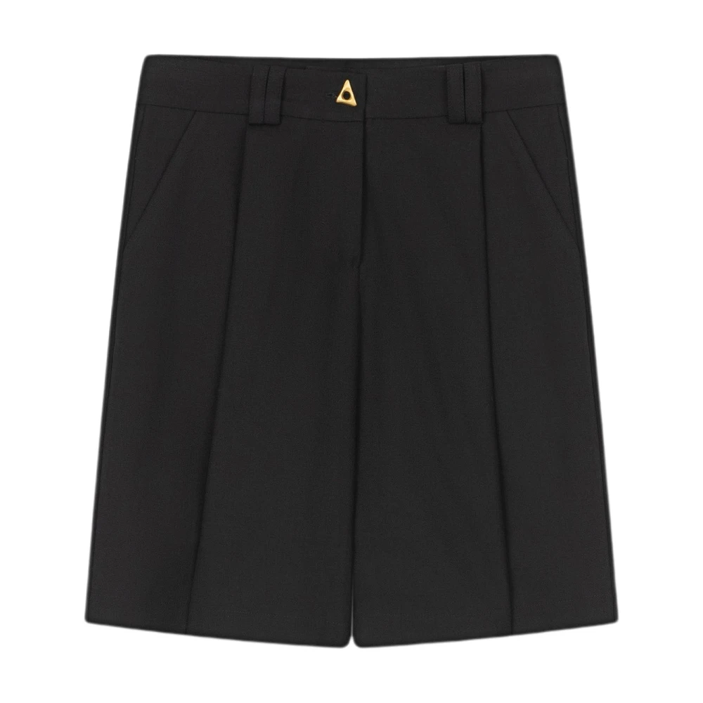 Aeron Zwaan geplooide shorts Black Dames