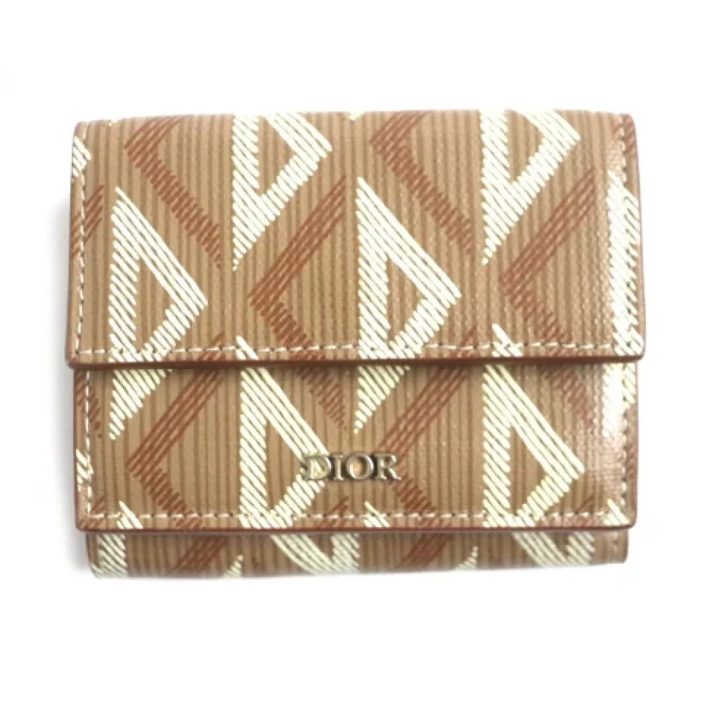Dior Vintage Pre-owned Leather wallets Brown Dames