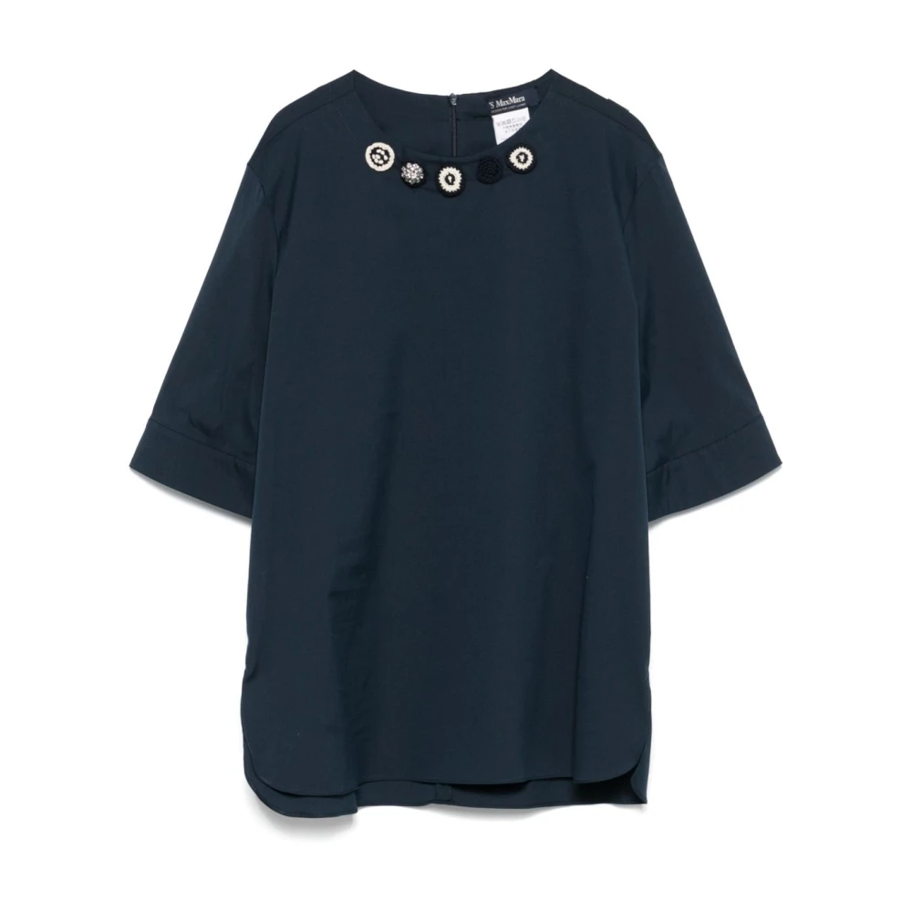 Max Mara Blauwe T-shirts en Polos Blue Dames