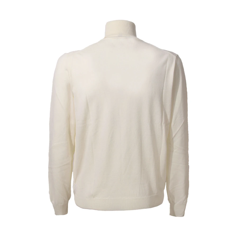 Zanone Witte Flexwool Coltrui Sweater White Heren