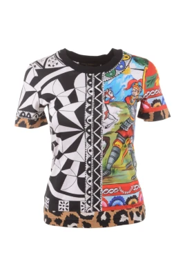Tryckt T-shirt med korta ärmar