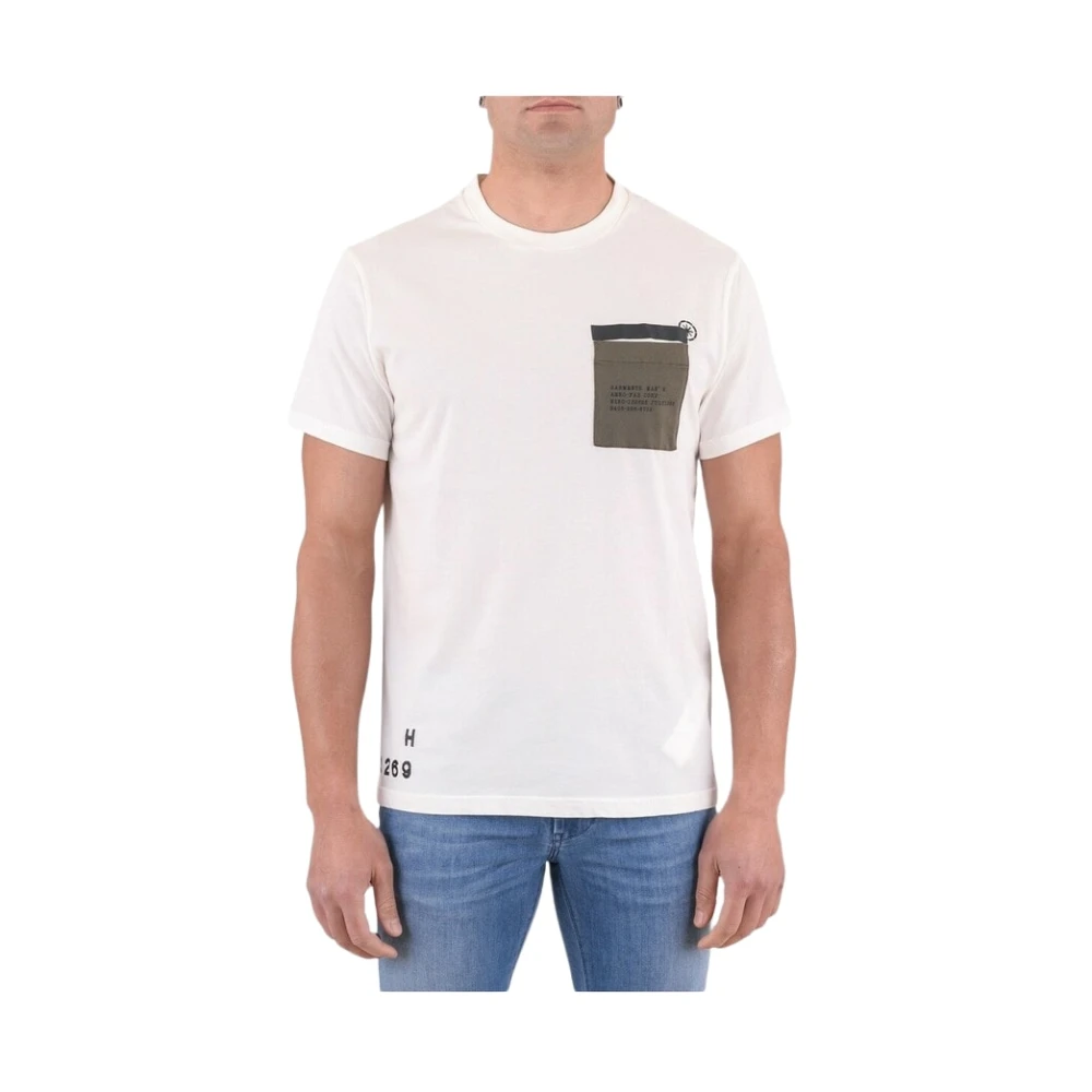 Manuel Ritz Korte Mouw T-shirt White Heren