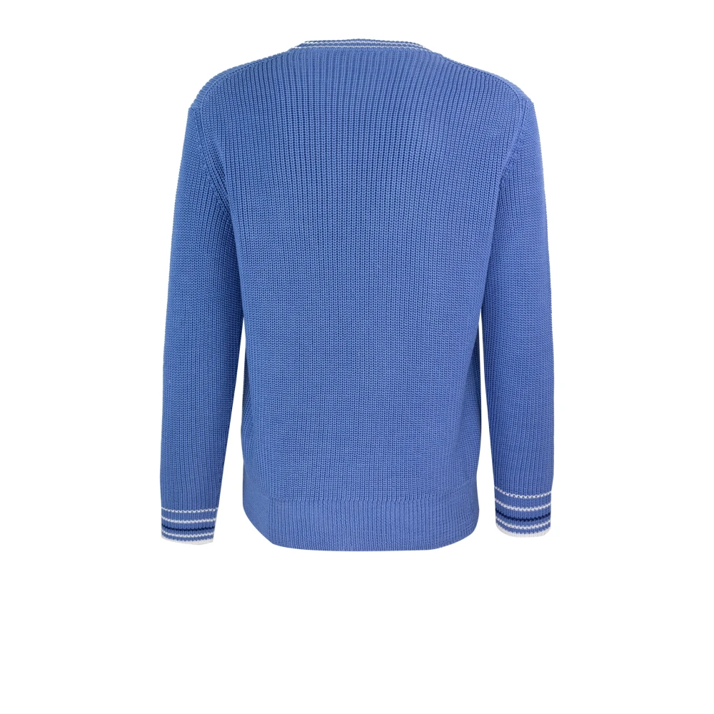 Marni Heldere Blauwe Crewneck Sweater Blue Heren