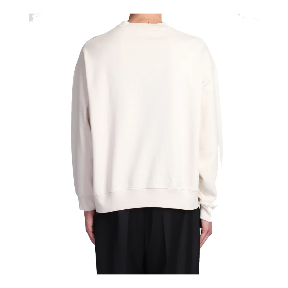 Balenciaga Beige Katoenen Sweatshirt met Ingelegd Logo Beige Heren