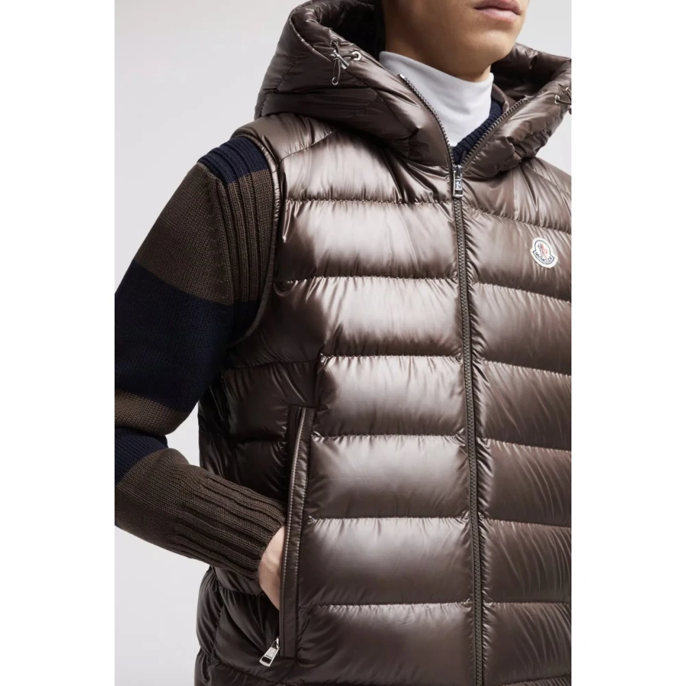 Moncler Bruine Barant donsvest Buitenkleding Brown Heren