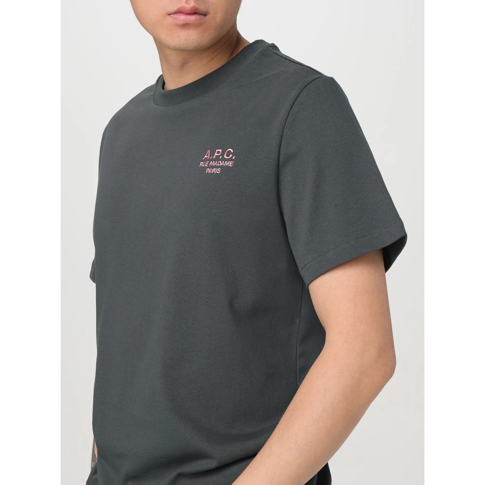 A.p.c. Biologisch Katoen T-Shirt Rue Madame Green Heren