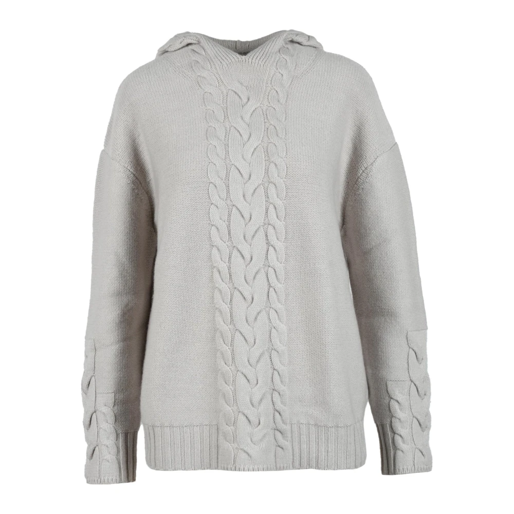 Max Mara Wol Kasjmier Gebreide Trui Gray Dames