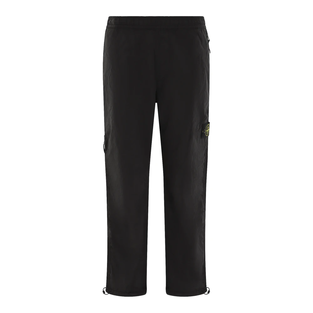 Stone Island Men's Black Straight Trousers,, Fit Joggers W29