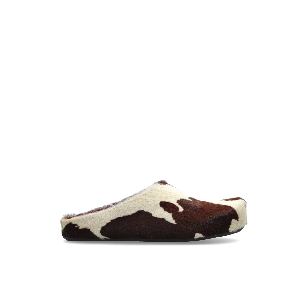 Marni Mannelijk Bruin Schoenen Heren, 41 Eu, Leer, Fussbett Sabot