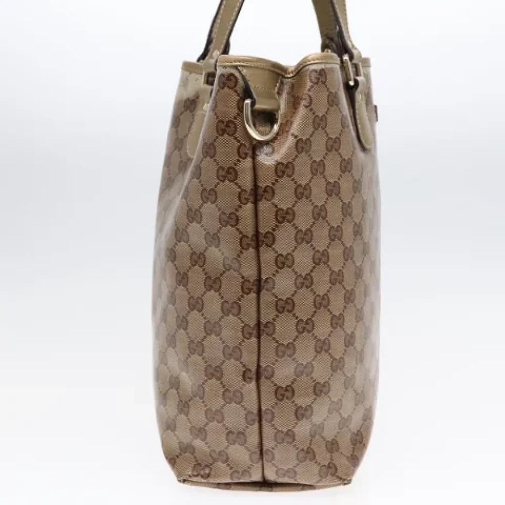Gucci Vintage Pre-owned Coated canvas gucci-bags Beige Dames
