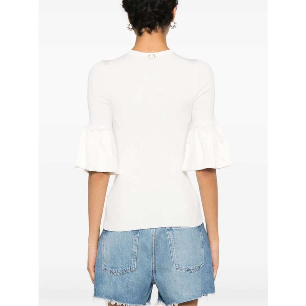 Twinset Witte Gebreide Top White Dames