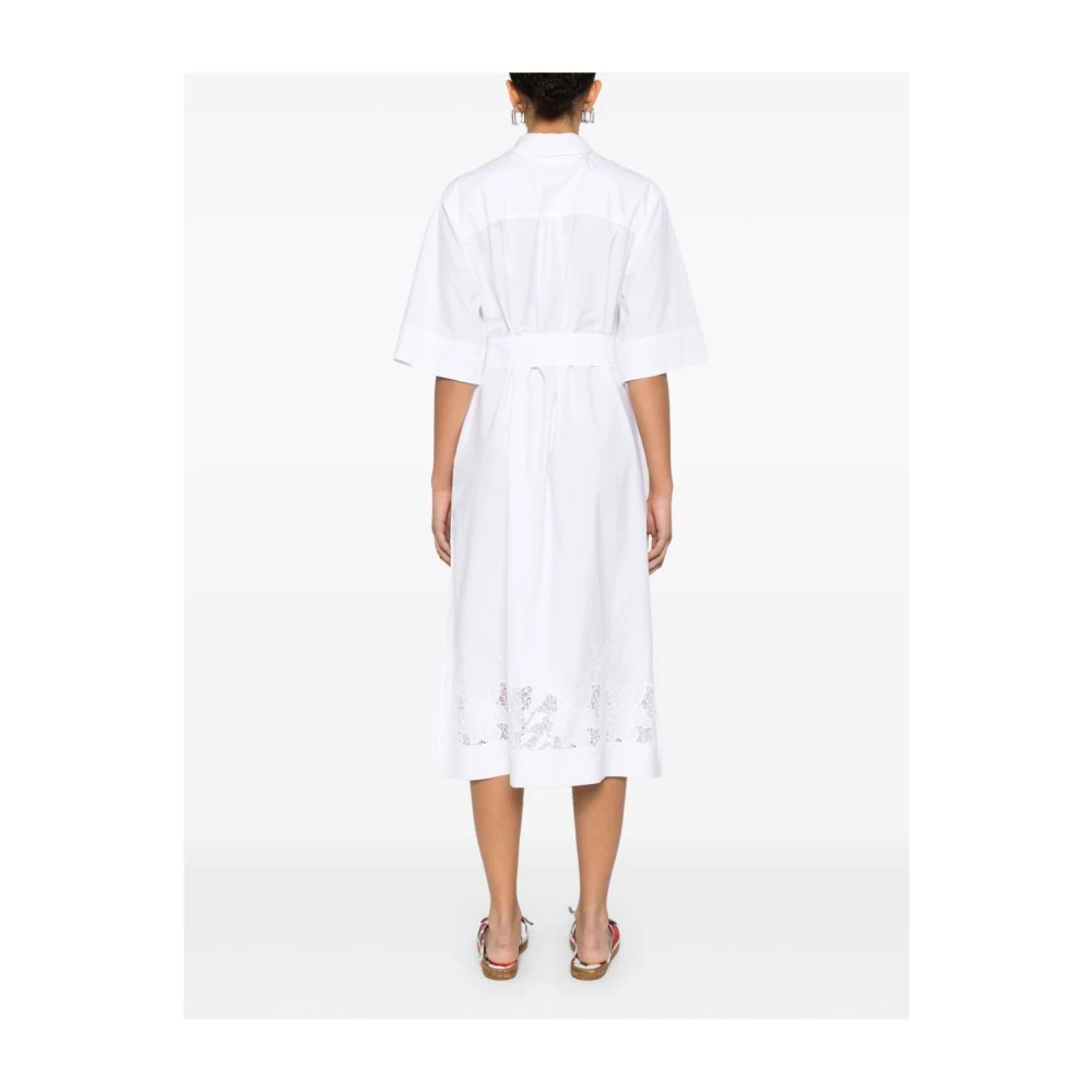 P.a.r.o.s.h. Witte Jurk met Knopen en Zakken White Dames