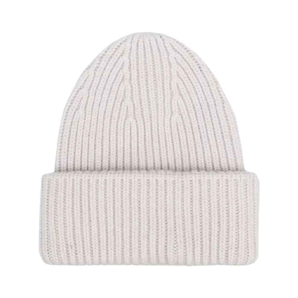 Yves Salomon Crème Gebreide Muts Beanie White Unisex