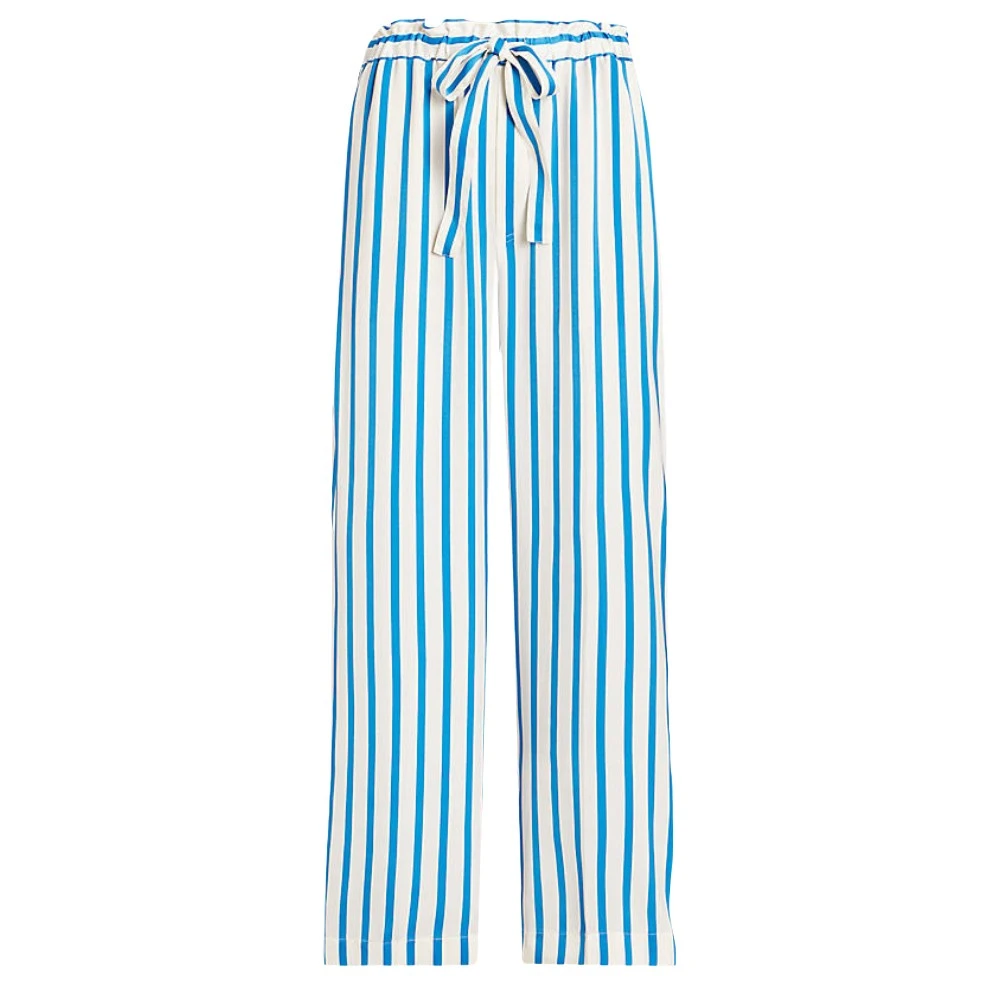 Polo Ralph Lauren Women's Blue Wide Trousers, S, Wide Trousers