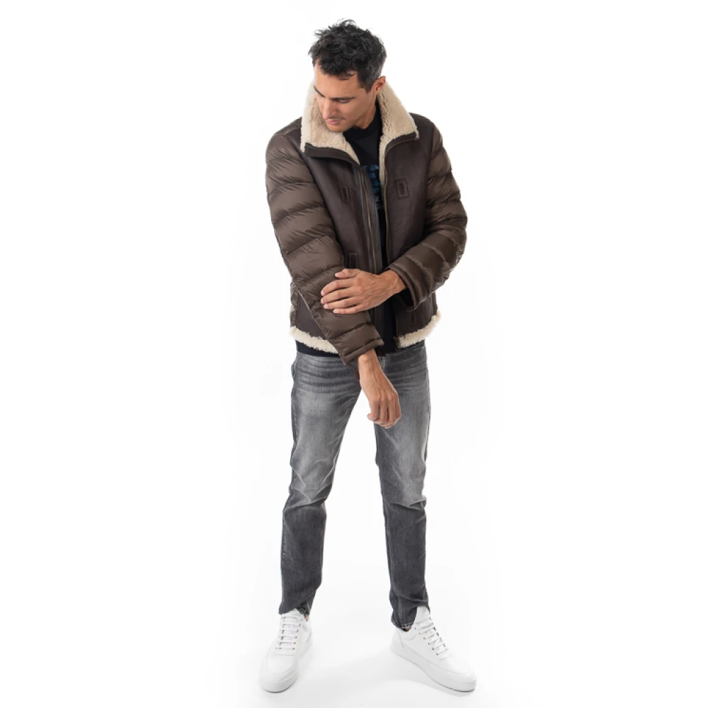 Ten C Shearling Gevoerde Jas Brown Heren
