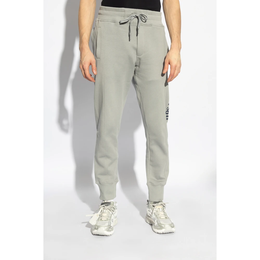 Versace Jeans Couture Sweatpants met logo Gray Heren