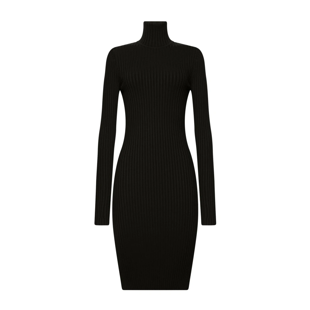Wolford Black Midi Dresses, Female, Xs, Merino Rib Dress