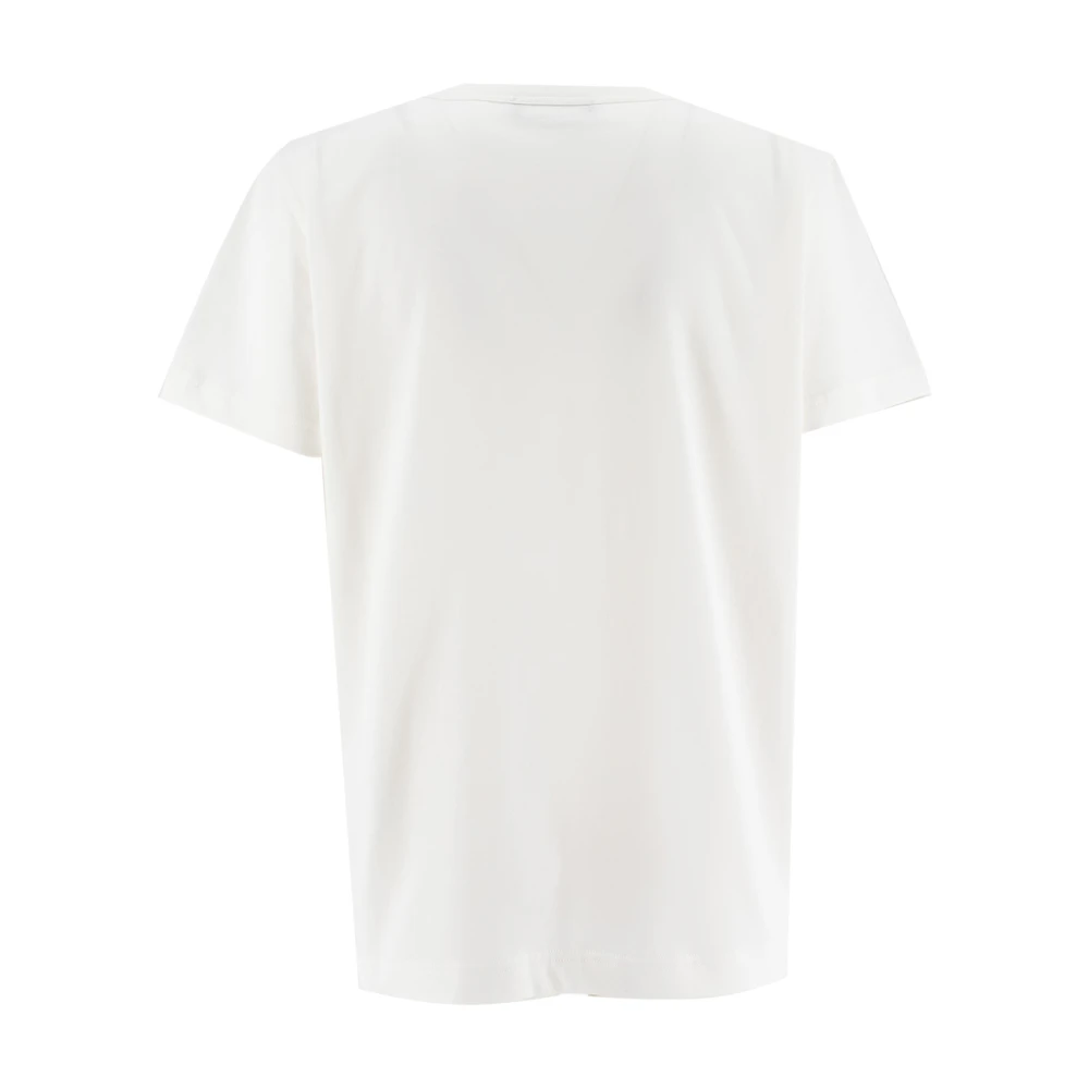 Fabiana Filippi Diamantdraad Jersey T-shirt White Dames