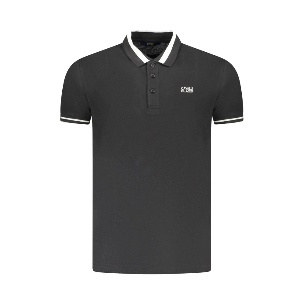 Cavalli Class Black Cotton Men Polo - M - Image 2
