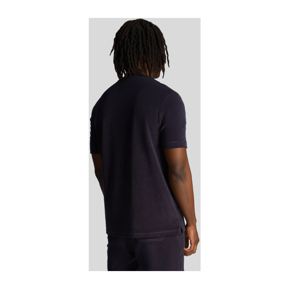 Lyle & Scott Badstof T-shirt voor mannen Blue Heren
