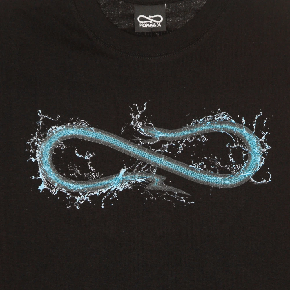 Propaganda Zwart Logo Water Tee Korte Mouw Black Heren