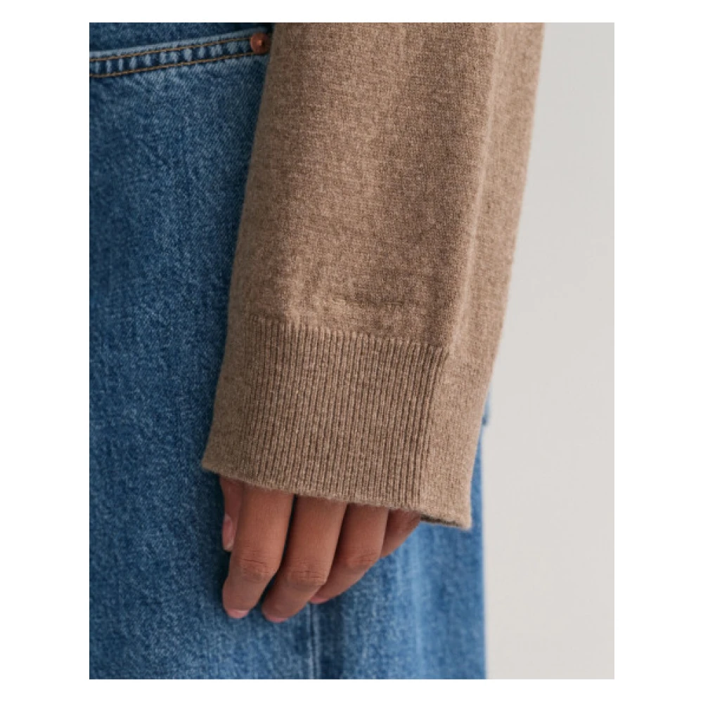 Gant V-neck Knitwear Beige Dames