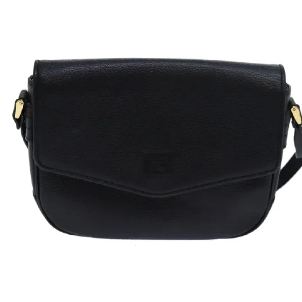 Burberry Vintage Pre-owned Leather shoulder-bags Black Dames