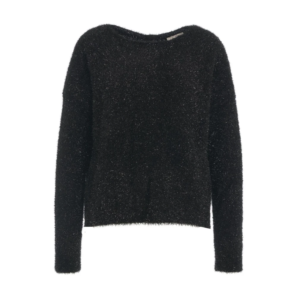 Semicouture Lamé Emerentienne Sweater met Strass Black Dames