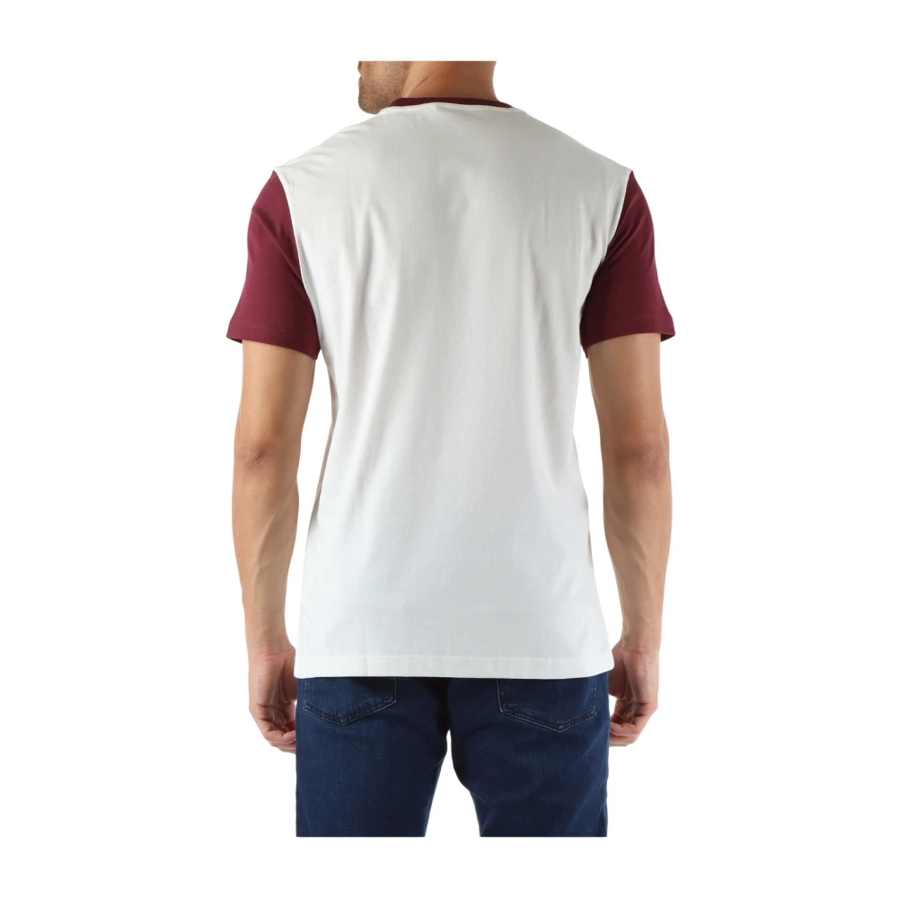 Lacoste Regular Fit Katoenen T-shirt met Contrast Inserts White Heren