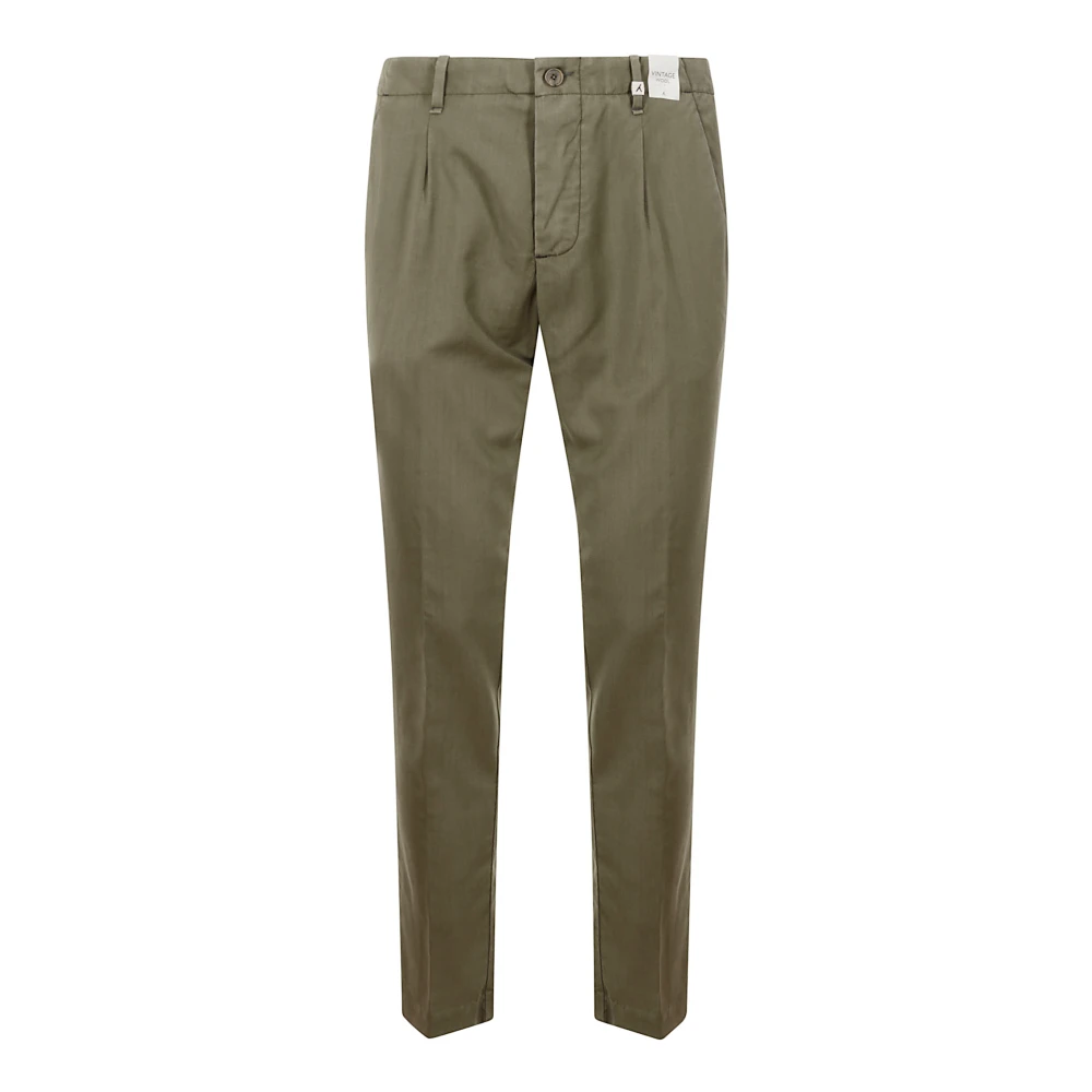 Myths Men's Green Chinos, Xl, Beige Wool Blend Tailored Trousers